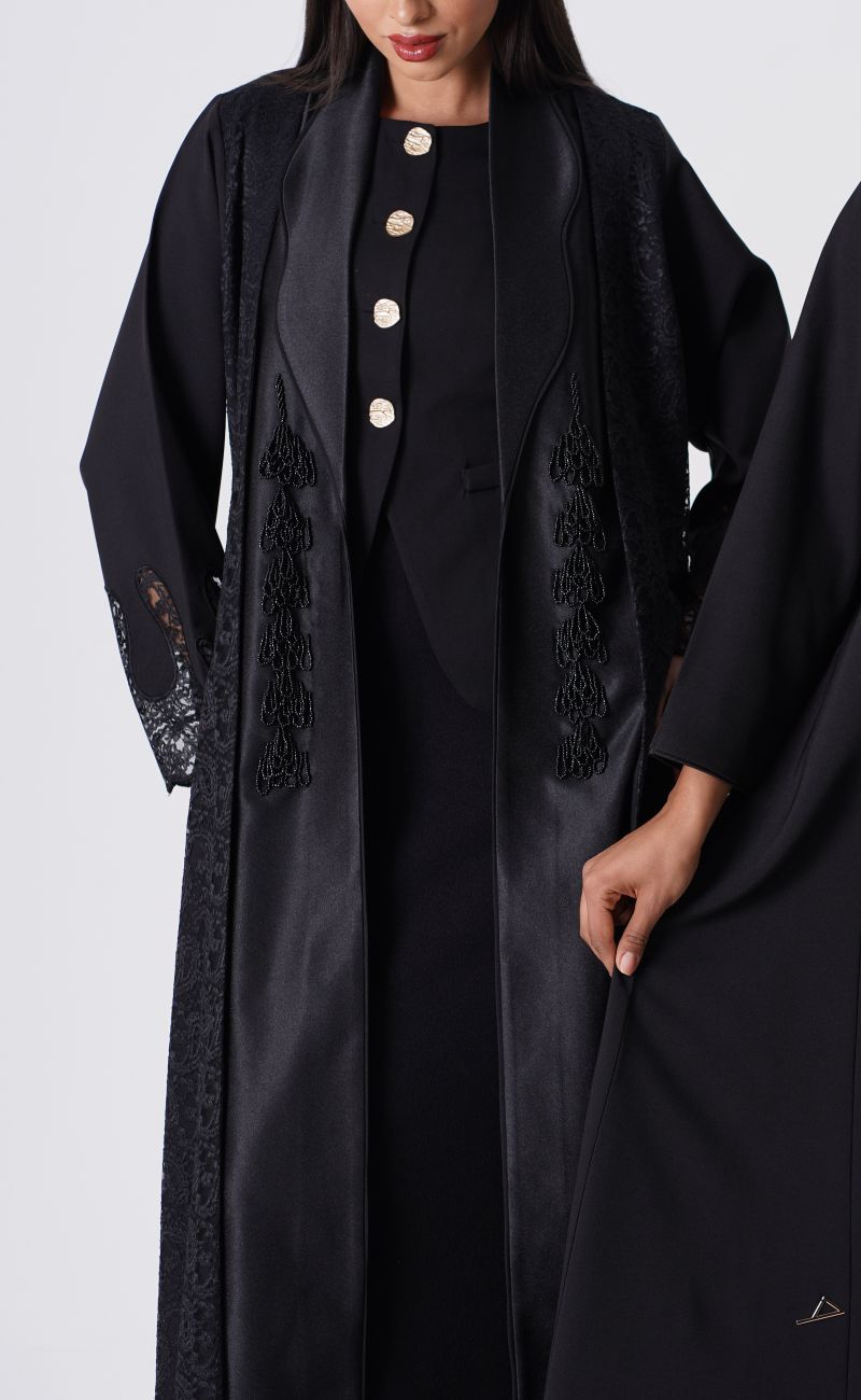 Lace and beaded abaya âœ¨