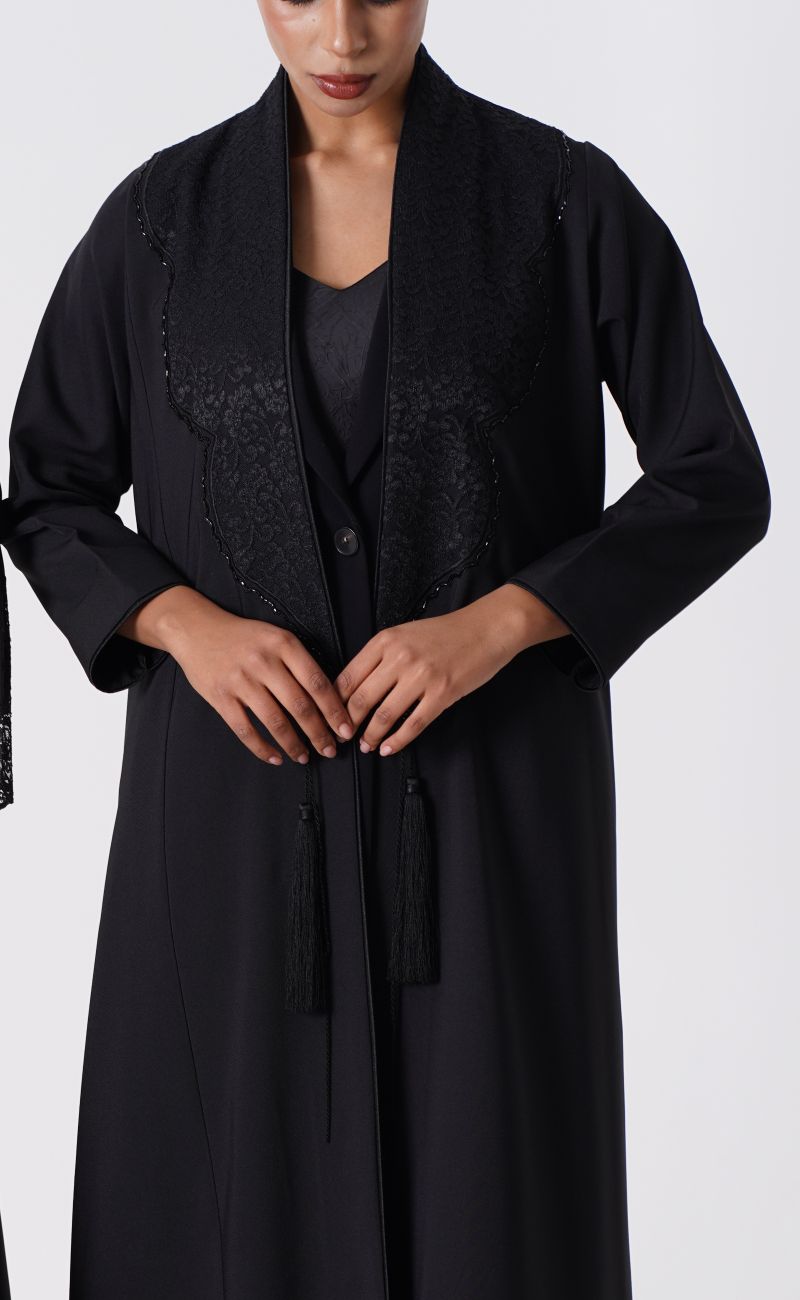 elegant lace abaya