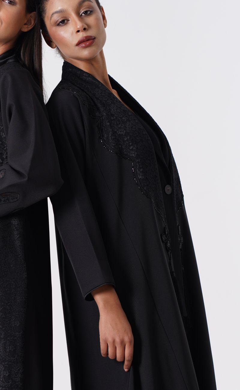 elegant lace abaya