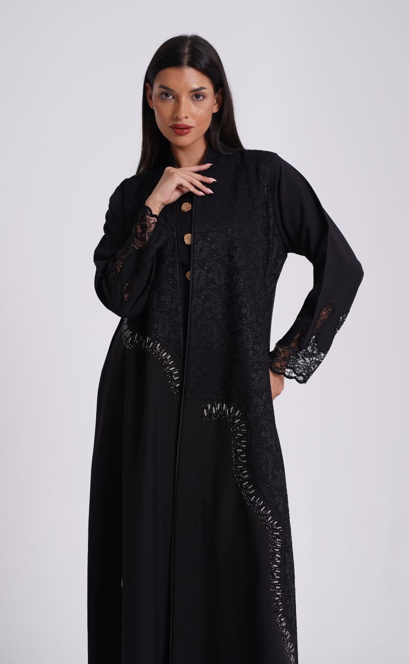 Black abaya  with lace