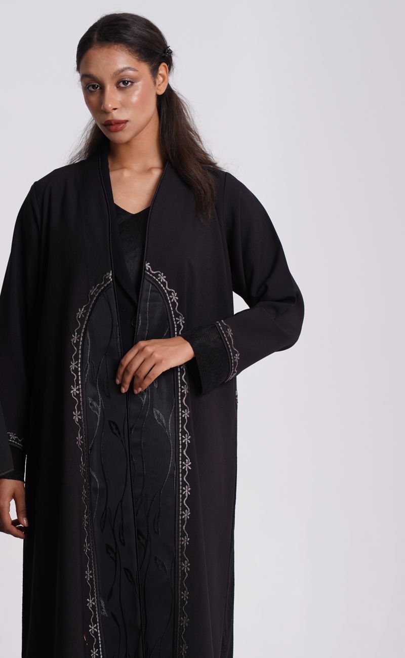 Embroidered abaya